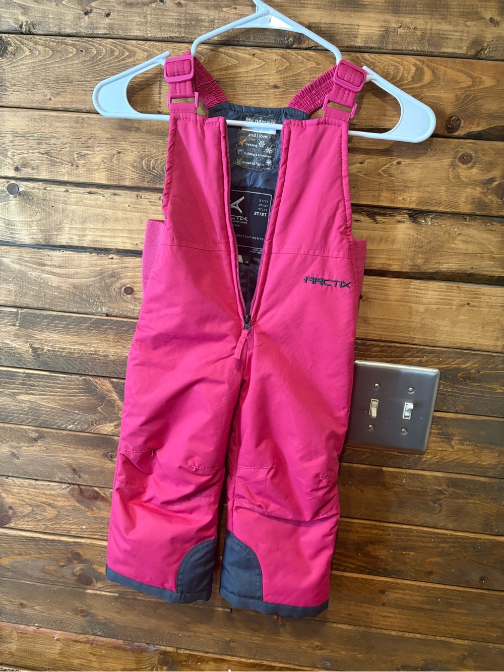Arctix Kids' Pink Insulated Snow Overalls - Adjustable Bib Pants overalls 2T